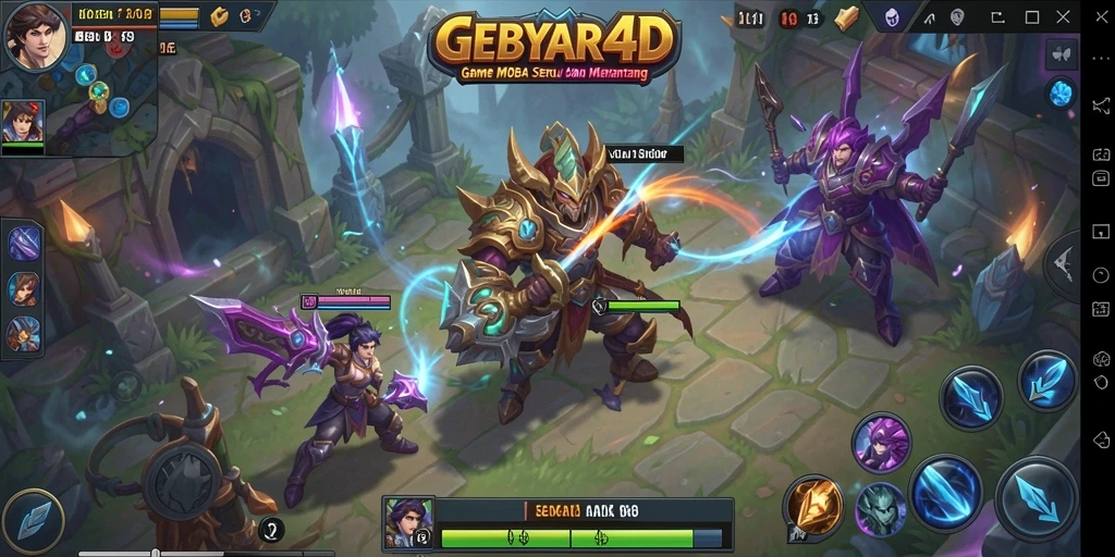 Tampilan seru dari gameplay GEBYAR4D yang menguji strategi tim.