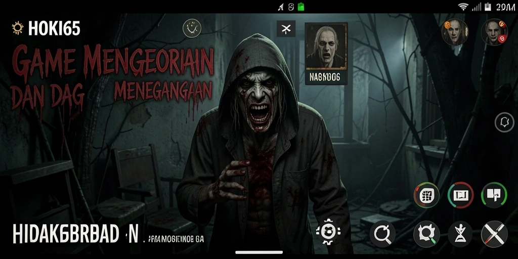 Gameplay menegangkan HOKI65 dengan suasana horor yang kuat.