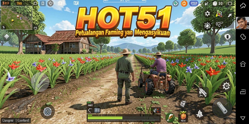 Gameplay HOT51 yang menampilkan aktivitas bertani seru dan menantang.