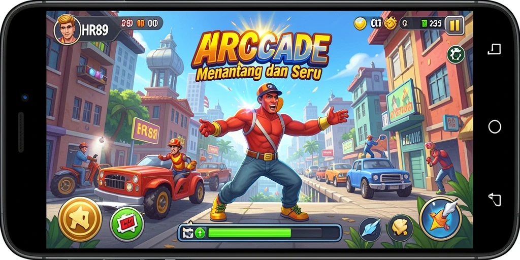 Tampilan gameplay seru dari HR89 yang penuh tantangan.