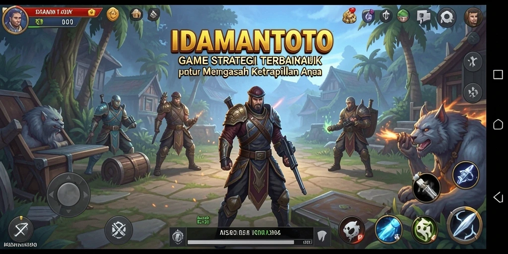 Screenshot menunjukkan momen pertempuran epik dalam game SLG.