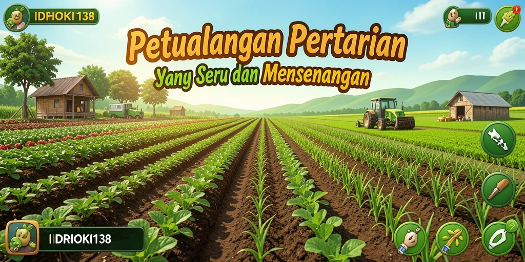 Screenshot menunjukkan aktivitas seru dalam berkebun di IDRHOKI138.