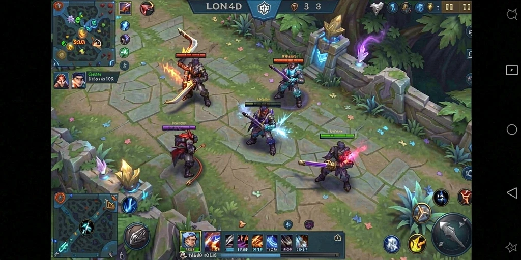 Screenshot utama LION4D menampilkan aksi seru dalam permainan MOBA.