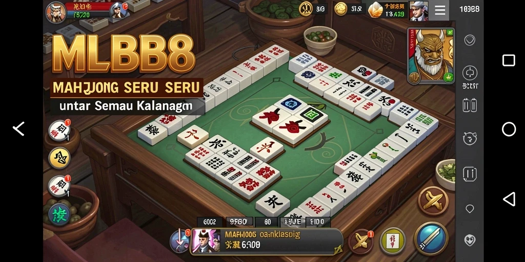 Tampilan gameplay seru dan menarik dari MLBB8 pada Mahjong.