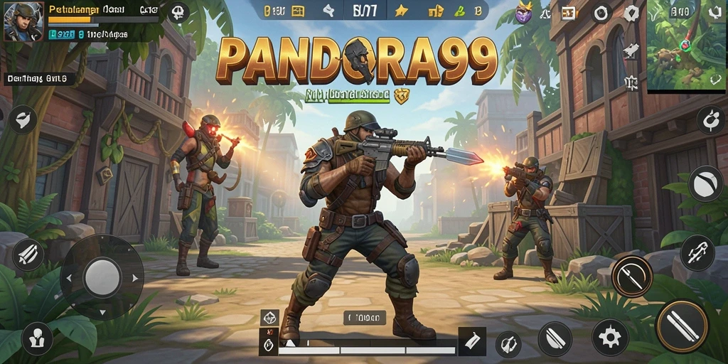 Gameplay seru dan menegangkan dalam PANDORA99 Battle Royale.
