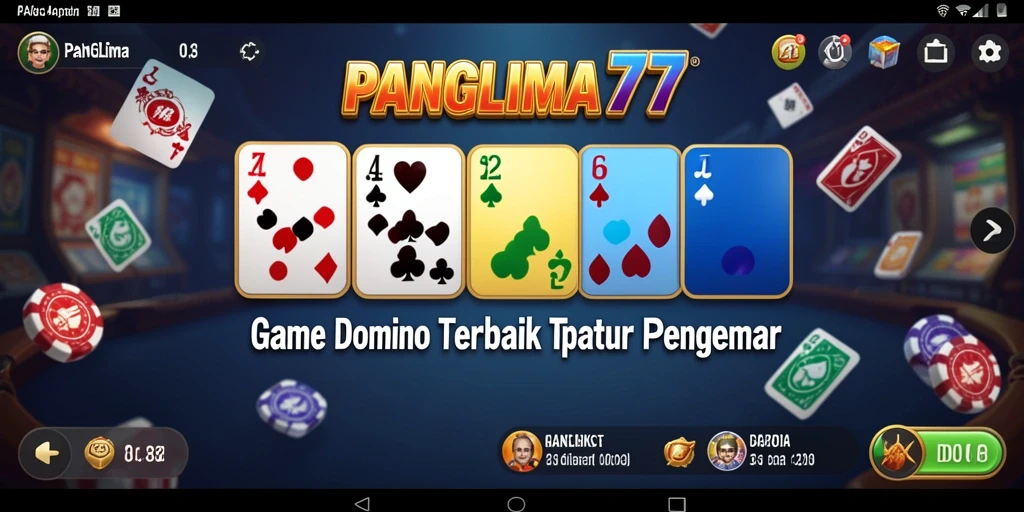 Screenshot gameplay Domino di PANGLIMA77 yang menampilkan aksi seru.