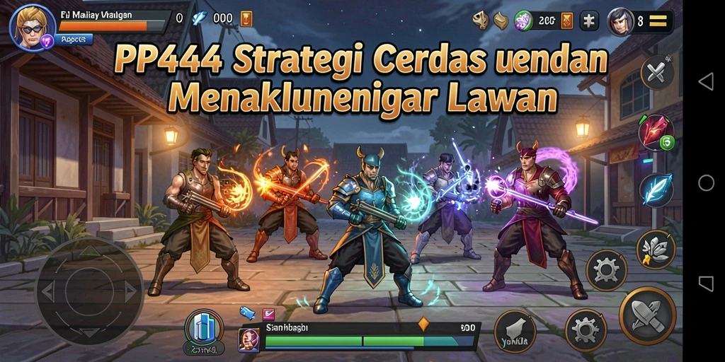 Tampilan gameplay menegangkan dan strategi yang memikat dalam PP444.