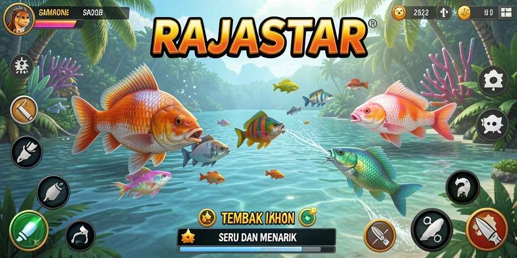 Tangkapan layar menampilkan gameplay seru dalam RAJASTAR.