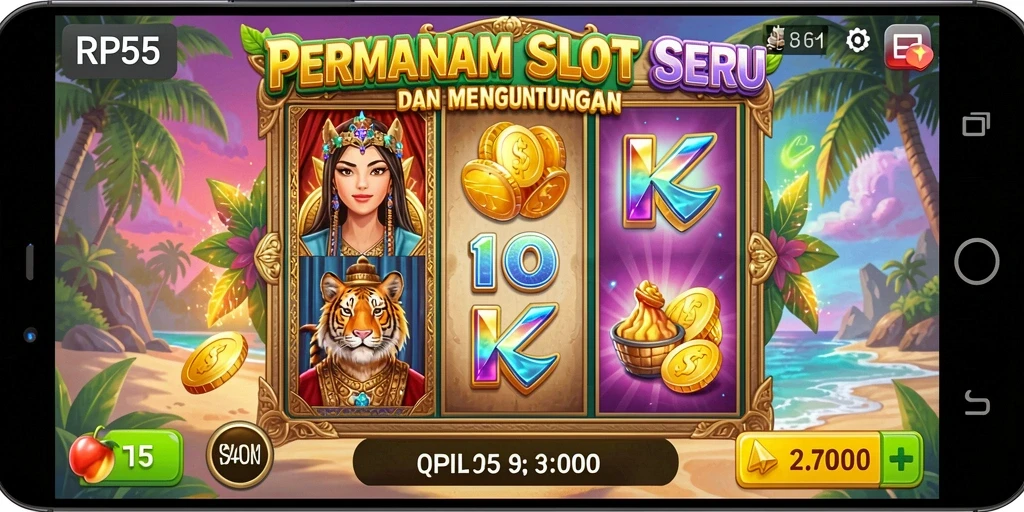 Tampilan gameplay RP55 yang menarik dan penuh warna.