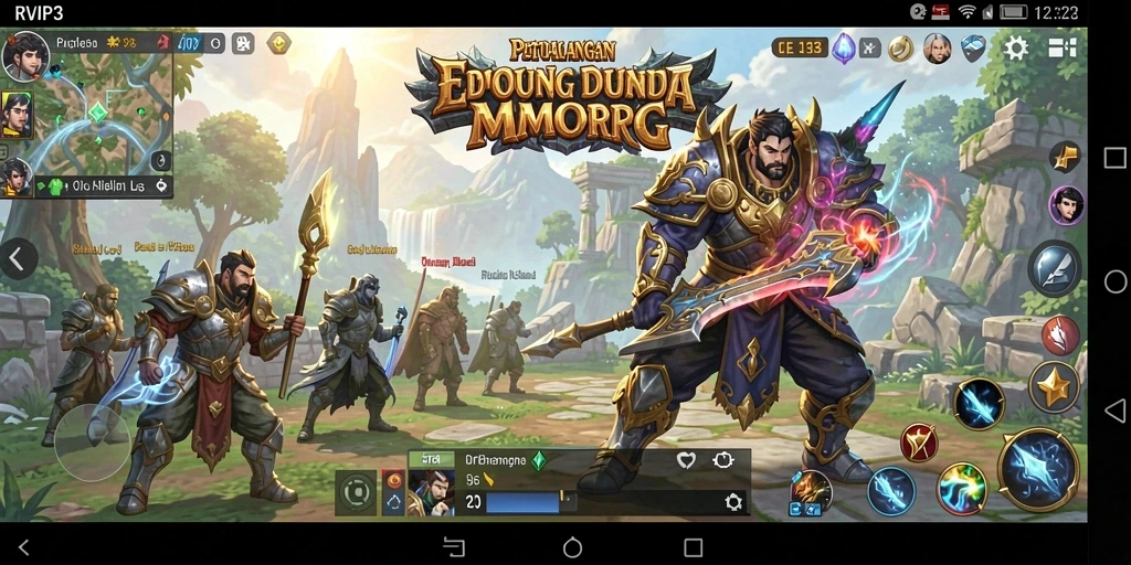 Gameplay seru dalam dunia fantasi MMORPG RVIP3.