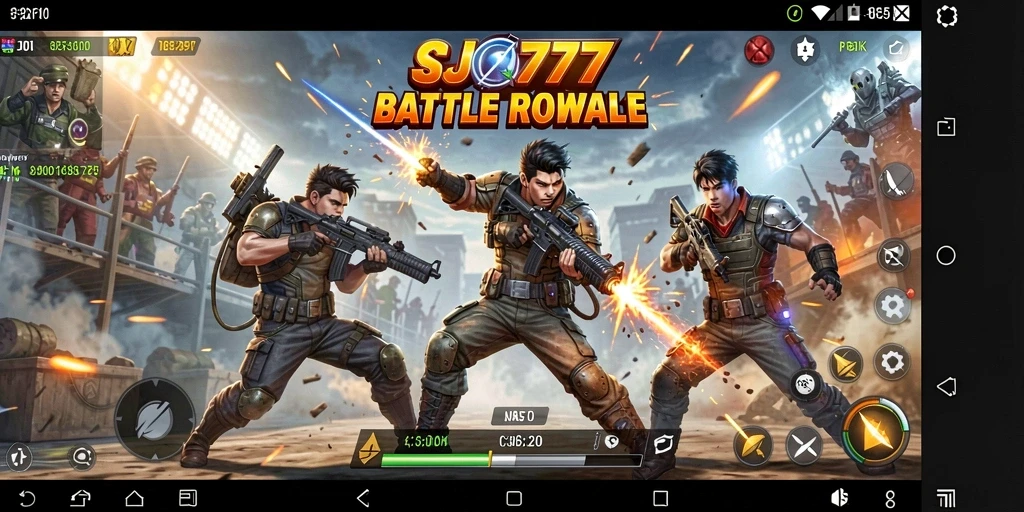 Screenshot gameplay <strong>SJO777</strong> menampilkan aksi tempur yang intens dan strategi cerdas.