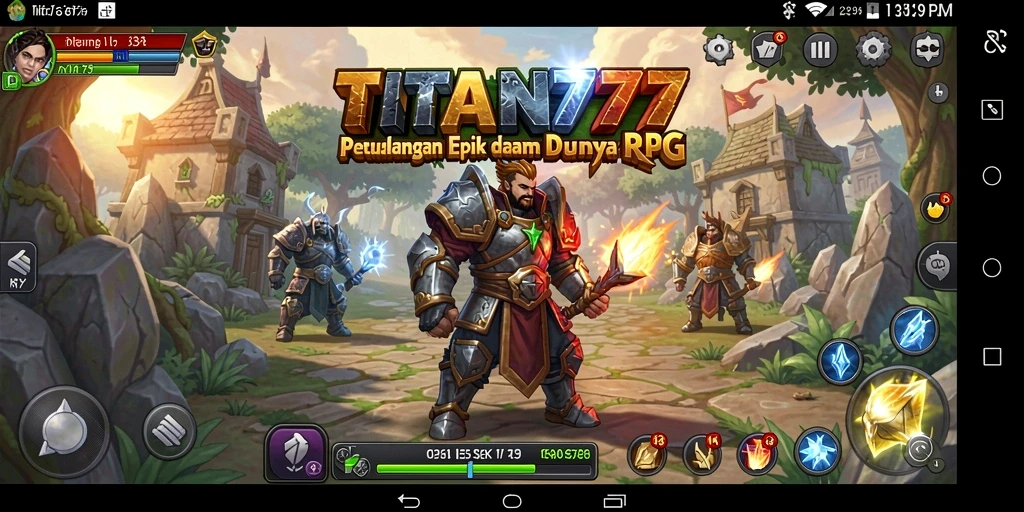 Tampilan gameplay seru dalam dunia fantasi TITAN777.